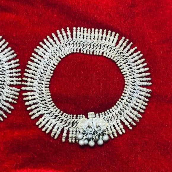 Antique Tribal Anklets Pair, Vintage Afghan Anklets, Afghan Anklets,Body Jewelry